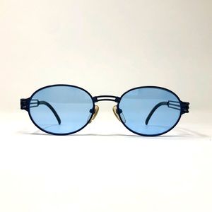 Vintage Jean Paul Gaultier Sunglasses Blue Rare 90s Oval Tupac Asap Jay-Z IFC